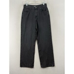 Forever 21 90s Fit Black Wide Leg Jeans Women's Sz 29x30 High Rise Denim